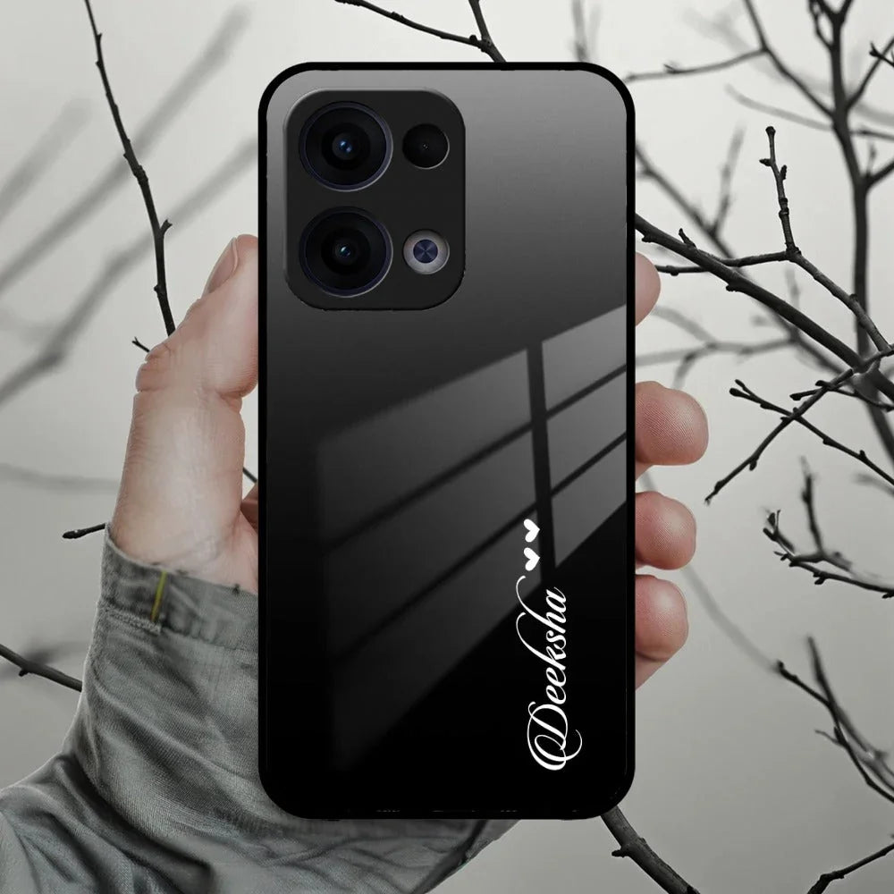 Customize Name Gradient Glass Case Cover Black For Oppo - ShopOnCliQ