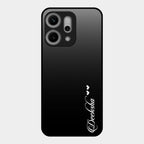Customize Name Gradient Glass Case Cover Black For Oppo Reno 14 Pro 5G