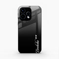 Customize Name Gradient Glass Case Cover Black For Oppo Reno 15 5G