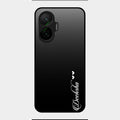 Customize Name Gradient Glass Case Cover Black For Poco F7 5G