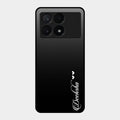 Customize Name Gradient Glass Case Cover Black For Poco X6 Pro 5G