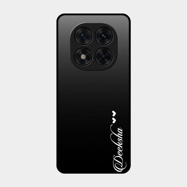 Customize Name Gradient Glass Case Cover Black For Poco X7 5G