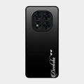Customize Name Gradient Glass Case Cover Black For Poco X7 5G