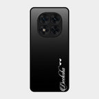 Customize Name Gradient Glass Case Cover Black For Poco X7 5G