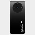 Customize Name Gradient Glass Case Cover Black For Realme 11 Pro Plus 5G