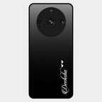 Customize Name Gradient Glass Case Cover Black For Realme 11 Pro Plus 5G