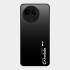 Customize Name Gradient Glass Case Cover Black For Realme 11X 5G