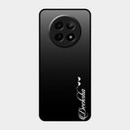 Customize Name Gradient Glass Case Cover Black For Realme 12 5G