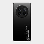 Customize Name Gradient Glass Case Cover Black For Realme 12 Pro 5G