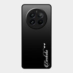 Customize Name Gradient Glass Case Cover Black For Realme 12 Pro Plus 5G