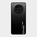 Customize Name Gradient Glass Case Cover Black For Realme 13 5G