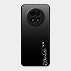 Customize Name Gradient Glass Case Cover Black For Realme 13 5G