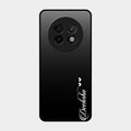 Customize Name Gradient Glass Case Cover Black For Realme 13 Plus 5G