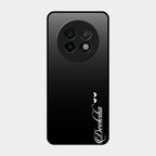 Customize Name Gradient Glass Case Cover Black For Realme 13 Plus 5G