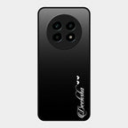 Customize Name Gradient Glass Case Cover Black For Realme 13 Pro Plus 5G