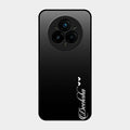 Customize Name Gradient Glass Case Cover Black For Realme 14 Pro 5G