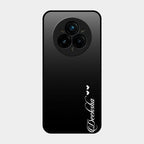 Customize Name Gradient Glass Case Cover Black For Realme 14 Pro 5G
