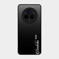 Customize Name Gradient Glass Case Cover Black For Realme 14 Pro Plus 5G