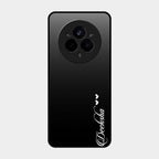 Customize Name Gradient Glass Case Cover Black For Realme 14 Pro Plus 5G