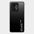 Customize Name Gradient Glass Case Cover Black For Realme 15 5G