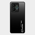 Customize Name Gradient Glass Case Cover Black For Realme 15 5G