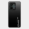 Customize Name Gradient Glass Case Cover Black For Realme 15 Pro 5G