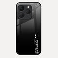 Customize Name Gradient Glass Case Cover Black For Realme 15T 5G