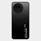 Customize Name Gradient Glass Case Cover Black For Realme C67 5G