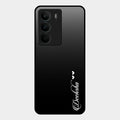 Customize Name Gradient Glass Case Cover Black For Realme C75 5G