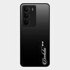 Customize Name Gradient Glass Case Cover Black For Realme C75 5G