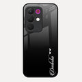 Customize Name Gradient Glass Case Cover Black For Realme C85 5G