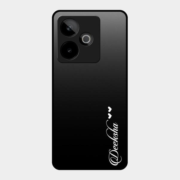 Customize Name Gradient Glass Case Cover Black For Realme Gt 7 5G