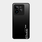 Customize Name Gradient Glass Case Cover Black For Realme Gt 7 Pro
