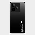 Customize Name Gradient Glass Case Cover Black For Realme Gt 7T 5G