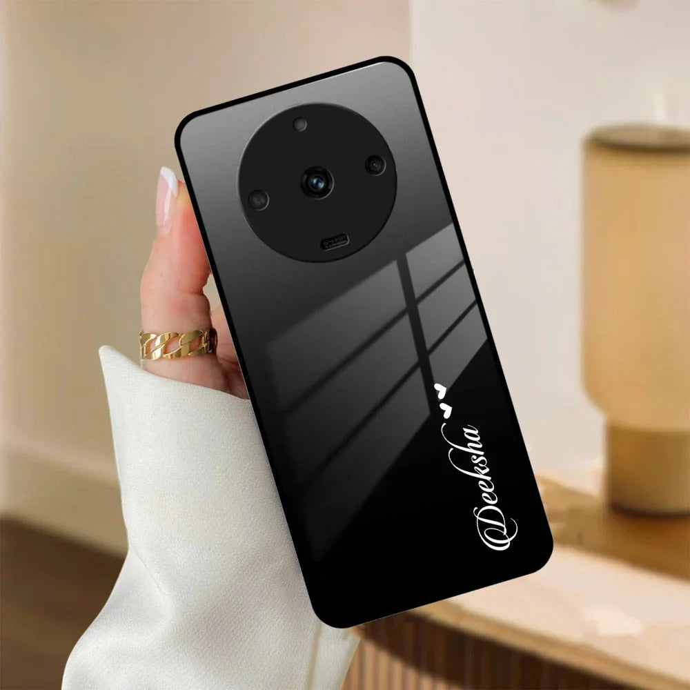 Customize Name Gradient Glass Case Cover Black For Realme/Narzo - ShopOnCliQ