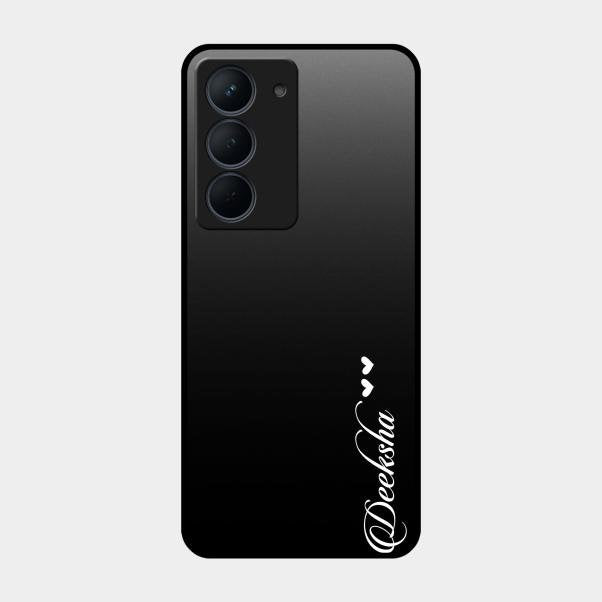 Customize Name Gradient Glass Case Cover Black For Realme Narzo 80X 5G