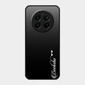 Customize Name Gradient Glass Case Cover Black For Realme P1 5G