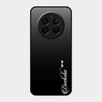 Customize Name Gradient Glass Case Cover Black For Realme P1 5G
