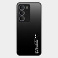 Customize Name Gradient Glass Case Cover Black For Realme P3 Lite 5G