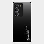 Customize Name Gradient Glass Case Cover Black For Realme P3 Lite 5G