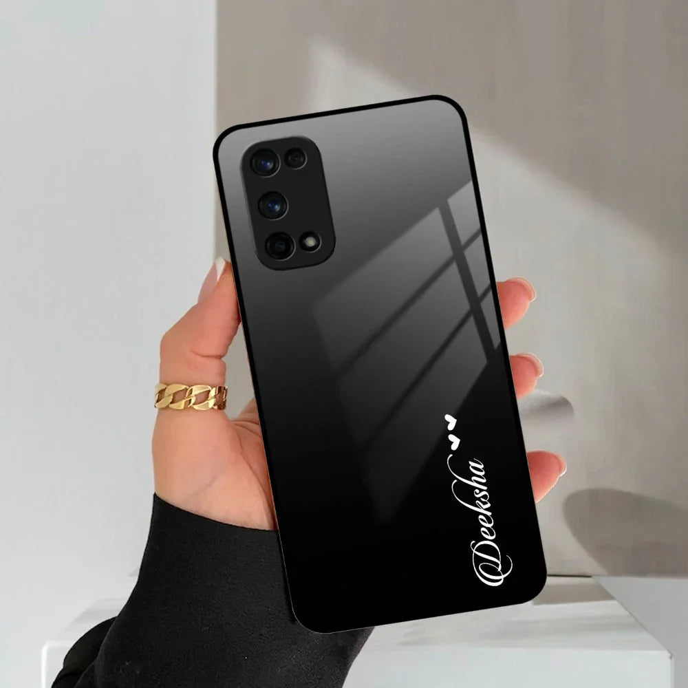 Customize Name Gradient Glass Case Cover Black For Realme/Narzo - ShopOnCliQ