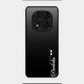 Customize Name Gradient Glass Case Cover Black For Redmi Note 14 Pro 5G