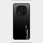 Customize Name Gradient Glass Case Cover Black For Redmi Note 14 Pro 5G