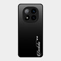 Customize Name Gradient Glass Case Cover Black For Redmi Note 14 Pro Plus 5G