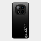 Customize Name Gradient Glass Case Cover Black For Redmi Note 14 Pro Plus 5G