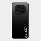 Customize Name Gradient Glass Case Cover Black For Redmi Note 15 Pro 5G