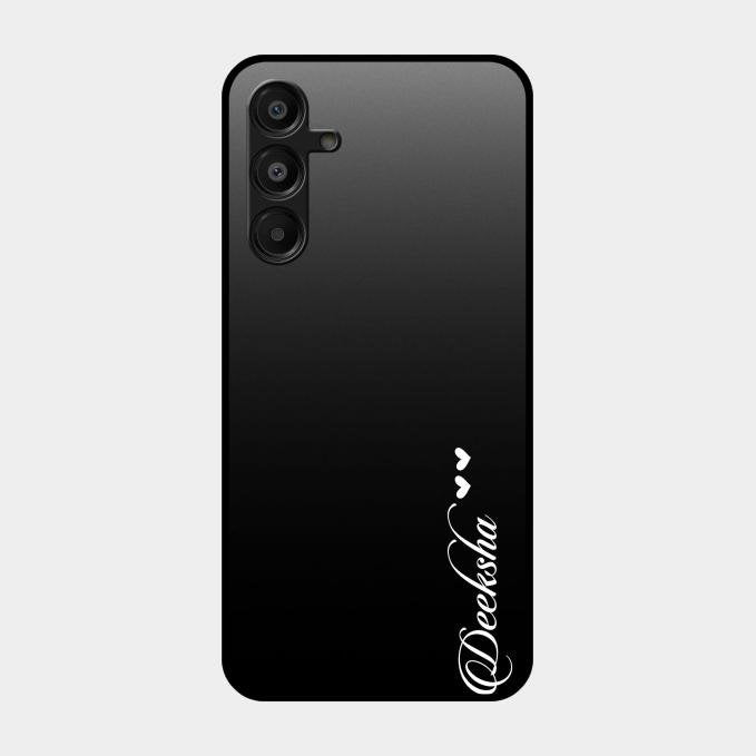Customize Name Gradient Glass Case Cover Black For Samsung Galaxy A16 5G