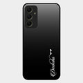 Customize Name Gradient Glass Case Cover Black For Samsung Galaxy A34 5G