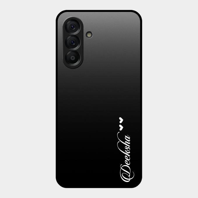 Customize Name Gradient Glass Case Cover Black For Samsung Galaxy A56 5G