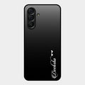 Customize Name Gradient Glass Case Cover Black For Samsung Galaxy A56 5G
